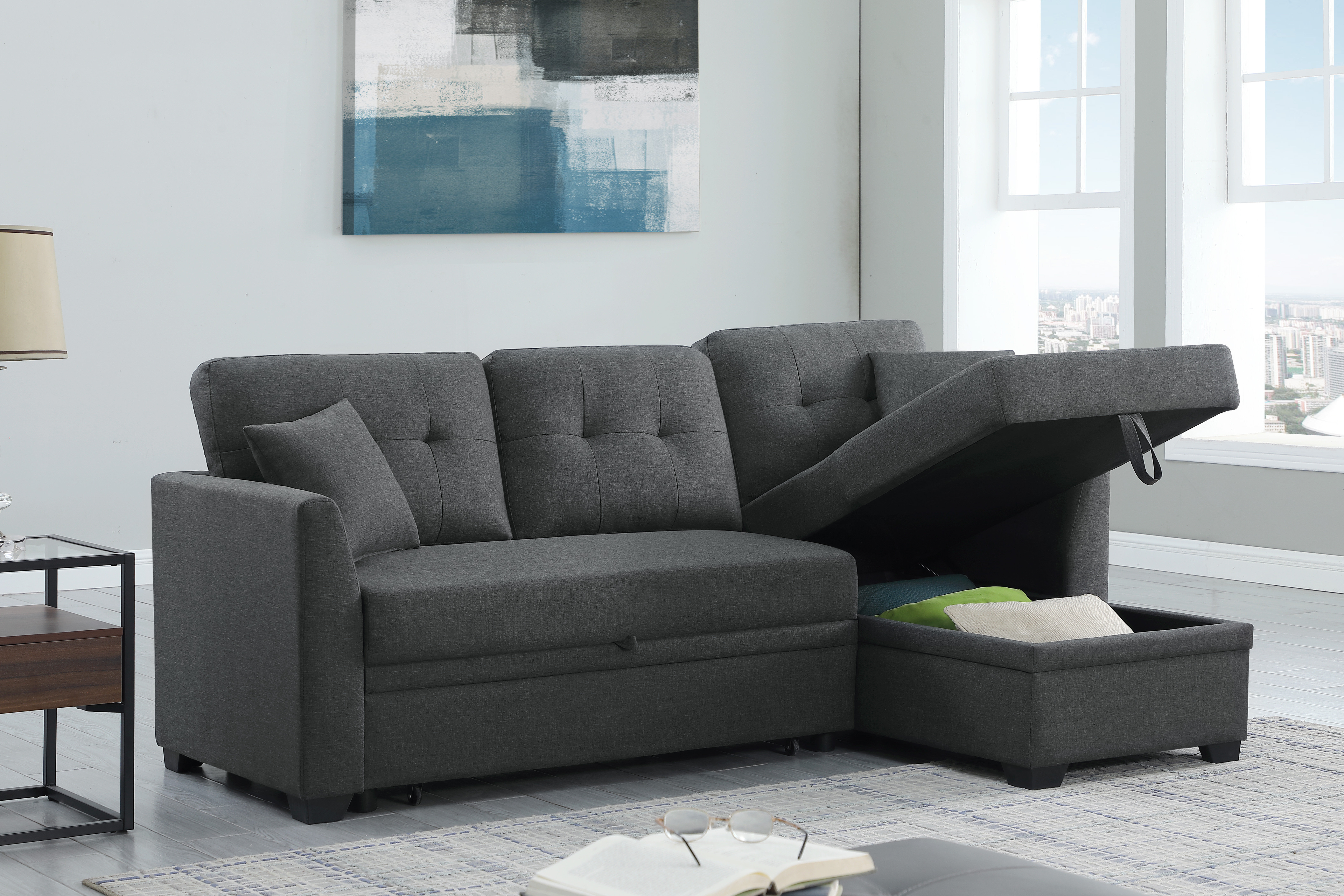 Your zone vertical tufted upholstered sofa bed sales
